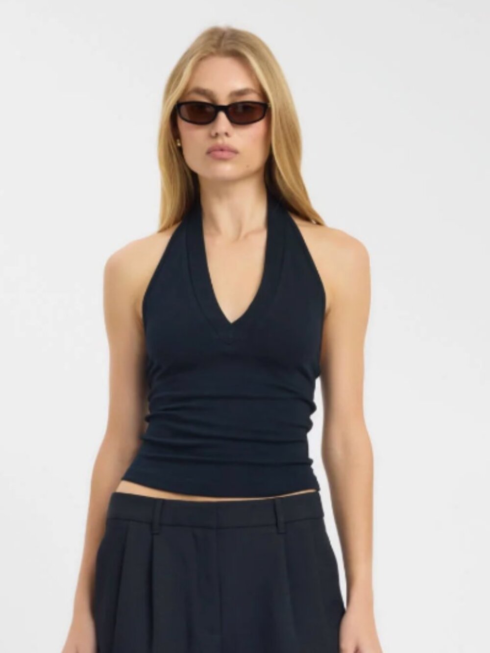 NWT Kookai Kaya Halter Top in Black